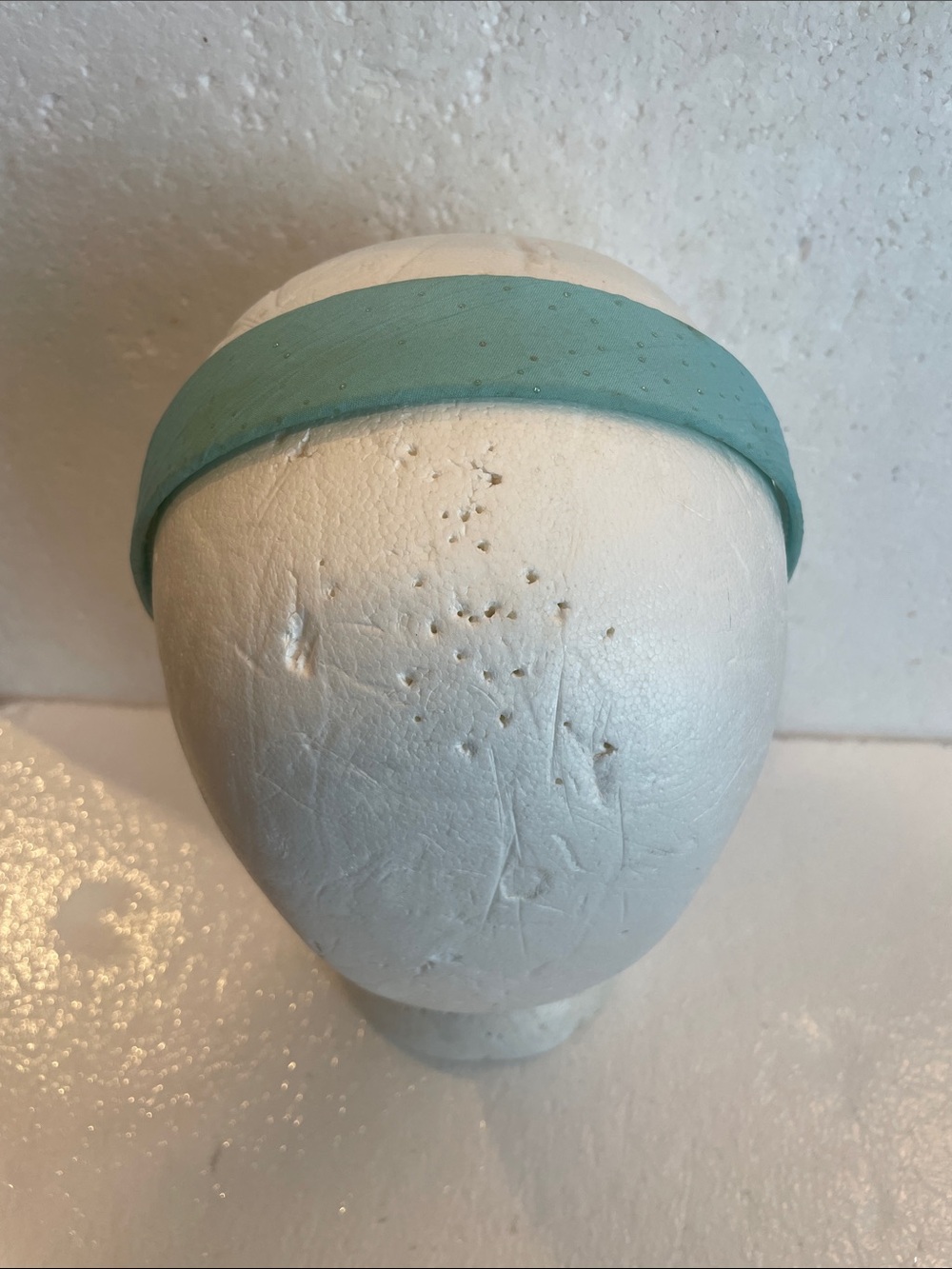 Vintage Y2K turquoise Aqua Blue sparkly Headband one size fits most
